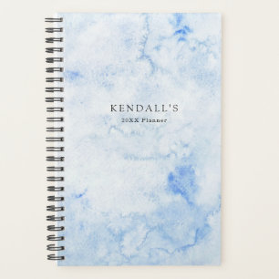 Blue Watercolor Elegant Planner