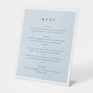Blue Watercolor Enchanting Cloudscape Wedding Pedestal Sign
