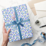Blue Watercolor Floral Garden Wrapping Paper<br><div class="desc">A beautiful watercolor flower pattern creates this elegant floral garden wrapping paper.</div>