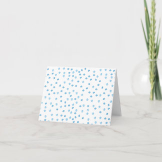 Blue Watercolor Floral Note Card