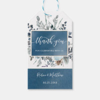 Blue Watercolor, Floral Wedding/other Thank You