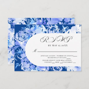 Blue Watercolor Flower Arch RSVP