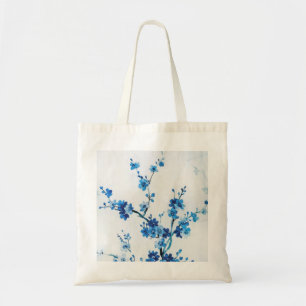 Blue Watercolor Flowers Delicate Beautiful Tote Bag