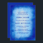 Blue Watercolor Frame Custom Bar Bat Mitzvah Invitation<br><div class="desc">Perfect card to announce a bat mitzvah, bar mitzvah or other Jewish celebration! Hand made watercolor art for you on the front side! FULLY CUSTOMIZABLE! Click on “Personalise” above to edit the text. Click "edit using design tool" to adjust the fonts, colours and placements and to delete the back side...</div>
