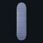 Blue Watercolor Gingham Skateboard<br><div class="desc">A style as classic as your A-game,  this playful skateboard features a fun blue watercolor gingham design.</div>