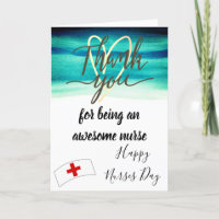 Blue Watercolor Happy Nurses Day