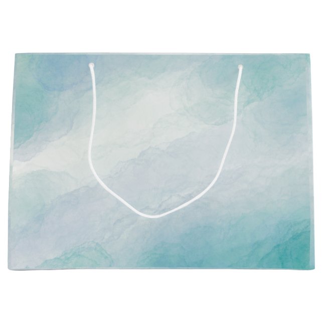 Blue watercolor large gift bag (Front)