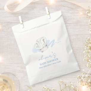 Blue Watercolor Modern Little Chef Baby Shower Favour Bag