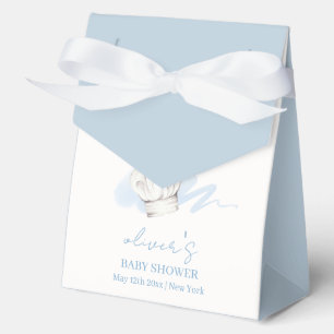Blue Watercolor Modern Little Chef Baby Shower Favour Box