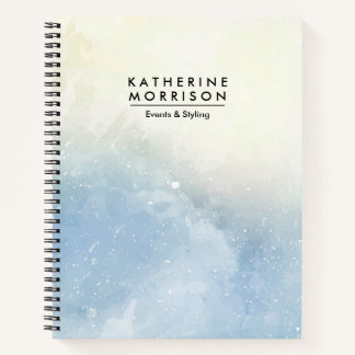Blue Watercolor Notebook