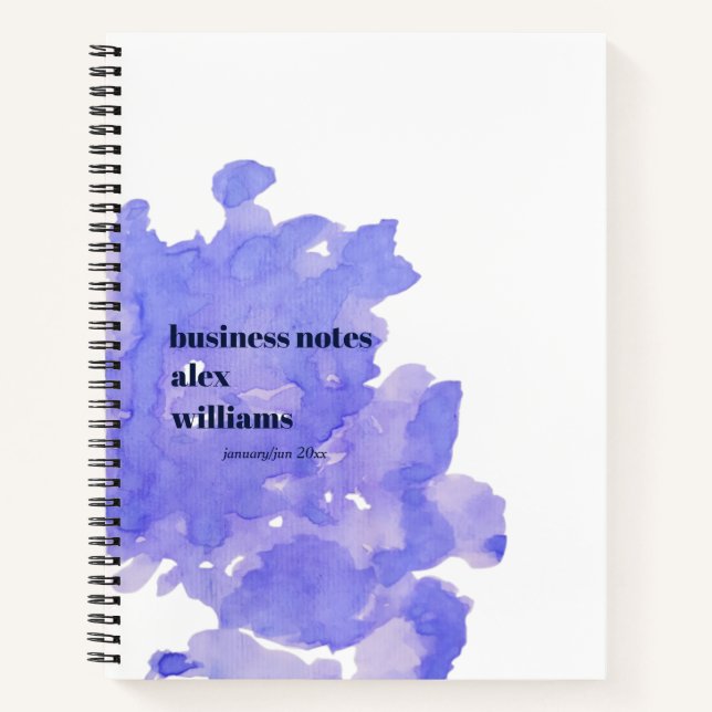 Blue Watercolor Notebook (Front)
