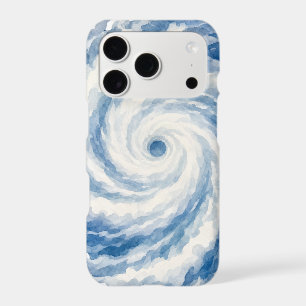 Blue Watercolor Ocean Storm Swirl – Abstract Nauti