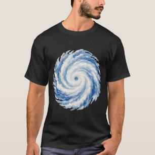 Blue Watercolor Ocean Storm Swirl – Abstract Nauti T-Shirt