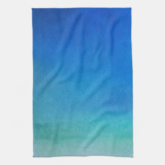 Blue Watercolor Ombre Tea Towel