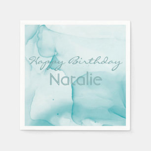 Blue Watercolor Party Napkins