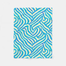 Blue Watercolor Pattern Blanket