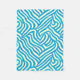 Blue Watercolor Pattern Blanket