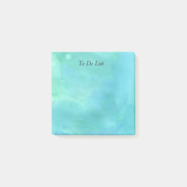 Blue Watercolor Post-it Notes (Front)