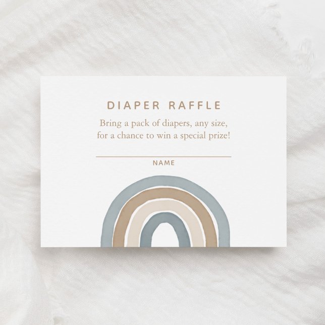 Blue Watercolor Rainbow Diaper Raffle Enclosure Ca (Creator Uploaded)