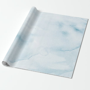 Blue Watercolor Rustic Pastel Wrapping Paper