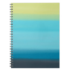 Blue Watercolor Stripes Notebook