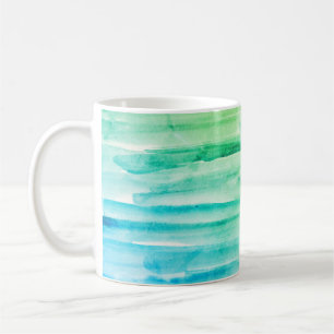Blue Watercolor Texture Abstract Painting Coffee Mug