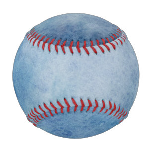 Blue Watercolor Texture Baseball