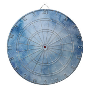 Blue Watercolor Texture Dartboard