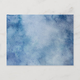 Blue Watercolor Texture Postcard
