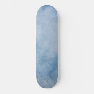 Blue Watercolor Texture Skateboard