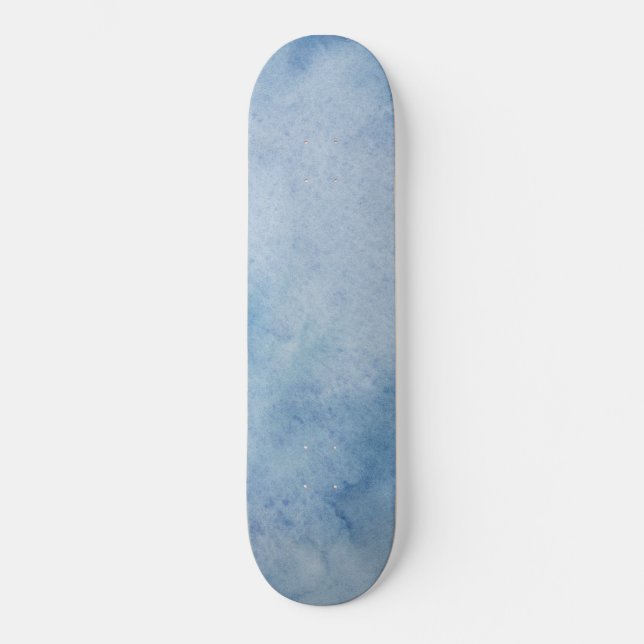 Blue Watercolor Texture Skateboard (Front)