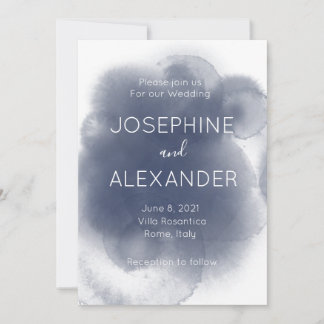 Blue Watercolor Theme Invitation