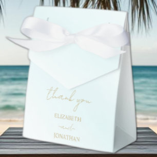 Blue Watercolor Wave Wedding Favour Box