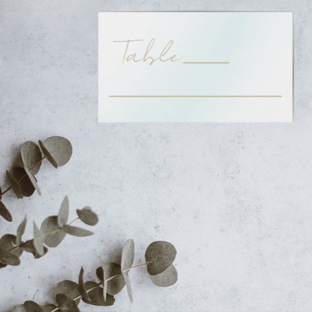 Blue Watercolor Wave Wedding Place Card (Creator Uploaded)