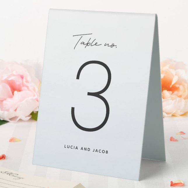 Blue watercolor wedding table number (In SItu (Wedding))