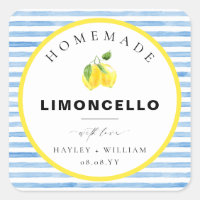 Blue Watercolour Stripe Limoncello Favour