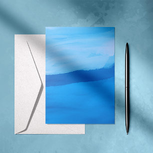 Blue watercolour tranquility card