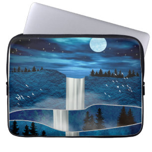 Blue Waterfall Laptop Sleeve