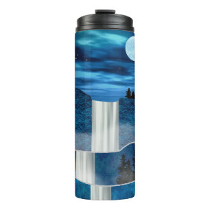 Blue Waterfall Thermal Tumbler