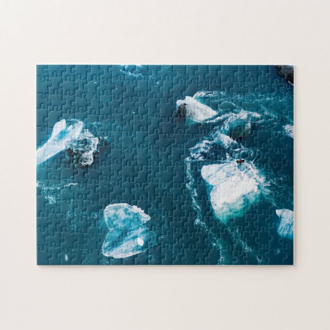 Blue Waters and White Ice Jigsaw Puzzle (Horizontal)