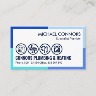 Blue Waters Frame Plumbing Business Card