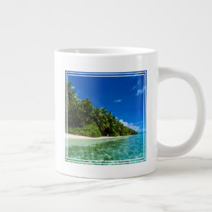 Blue Waters Of A Tropical Beach Large Coffee Mug