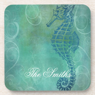 Blue Waters, Seahorse and Flourish Coaster