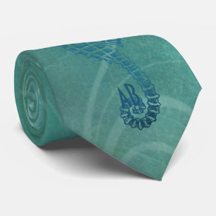 Blue Waters, Seahorse and Flourish Tie