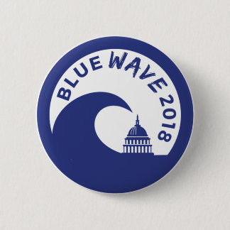 Blue Wave 2018 Round Button - Democratic victory!