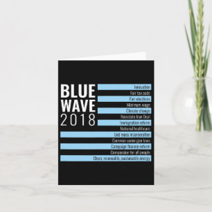 Blue Wave 2018 Vote Democrat America Resist Tee Card