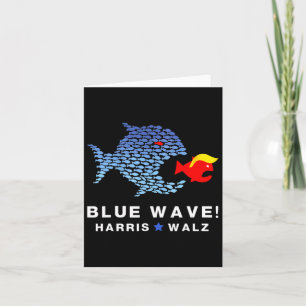 Blue Wave 2024 Funny Big Fish Eat Little Fish Trum Card