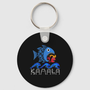 Blue Wave 2024 Funny Big Fish Eat Little Fish Trum Key Ring