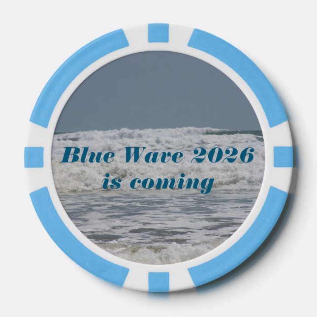 Blue Wave 2026 poker chips (Front)
