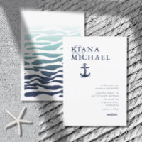 Blue Wave Anchor Wedding Navy/Wht ID836
